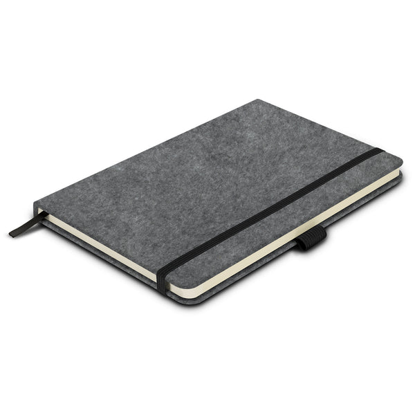 Grain RPET Felt Hard Cover Notebook (Black)