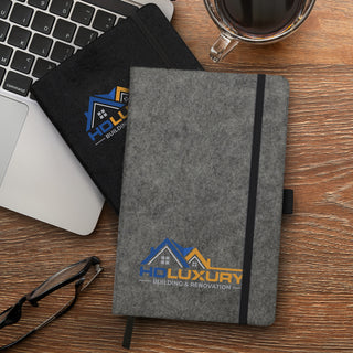 Grain RPET Felt Hard Cover Notebook (Grey) — Feature