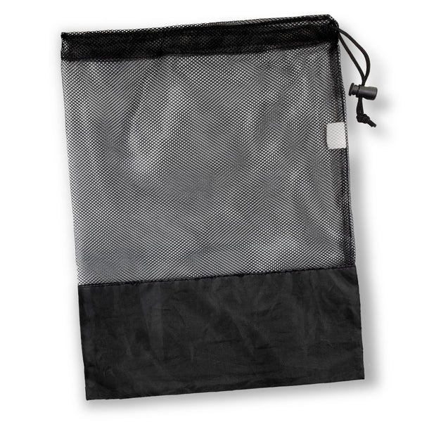 Mesh Drawstring Mesh Bag (Black)