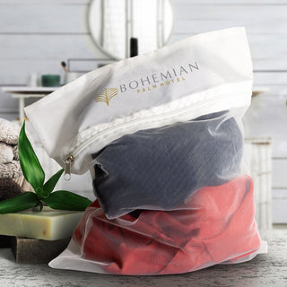 Drift Mesh Laundry Bag (White) — Black