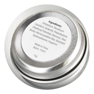 Mint Lip Balm Tin (Silver) — Detail