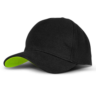 Printwear Hornet Cap (Black/Bright Green)