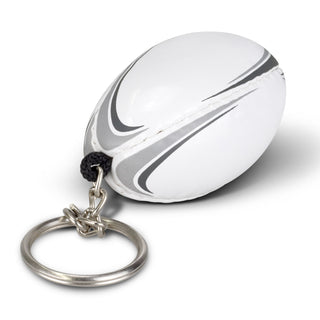 Agogo Rugby Ball Key Ring (White)