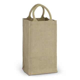 Printwear Jute Four Bottle Wine Carrier (Natural)