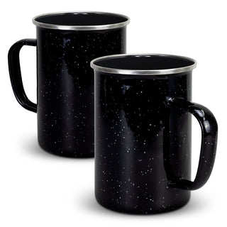 Agogo Bendigo Enamel Mug - 600ml (Black)