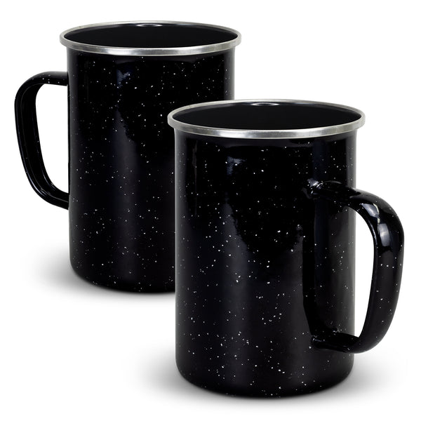 Bushland Enamel Mug - 600ml (Black)