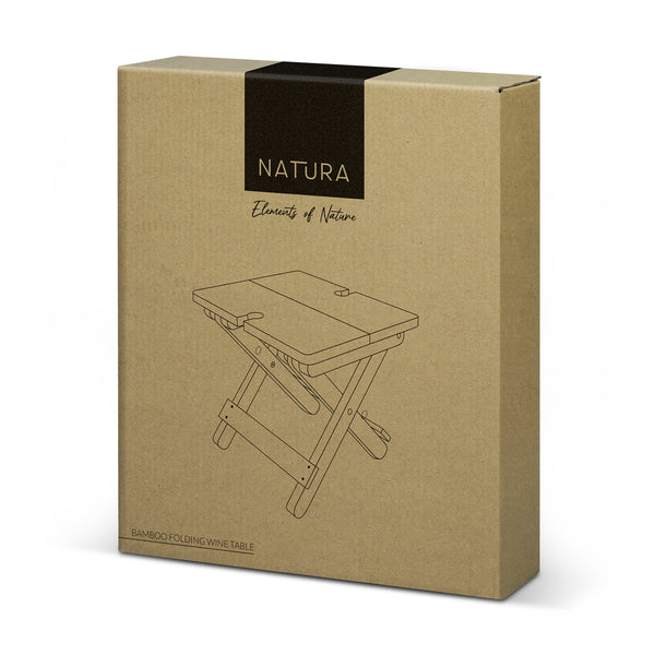 NATURA Bamboo Folding Wine Table (Natural)