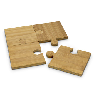 NATURA Puzzle Coaster - Set of 4 (Natural) — Detail