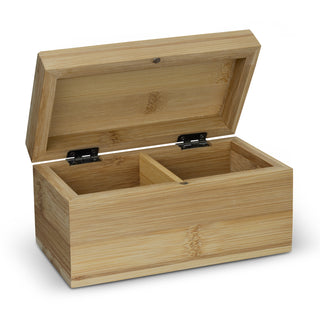 NATURA Bamboo Tea Box (Natural) — Open
