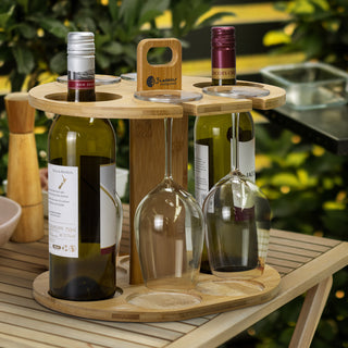 Agogo Bamboo Wine Rack (Natural)