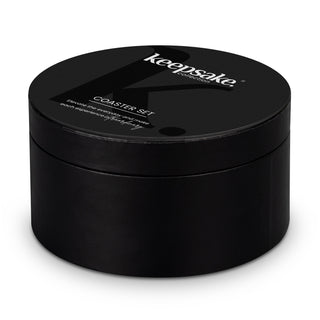 Keepsake Coaster Set (Black) — Gift Box