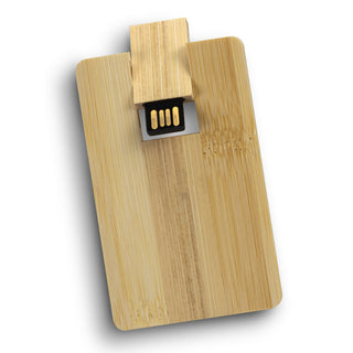 Agogo Bamboo Credit Card Flash Drive 8GB (Natural)