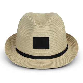 Printwear Bruno Fedora Hat (Natural/Black)