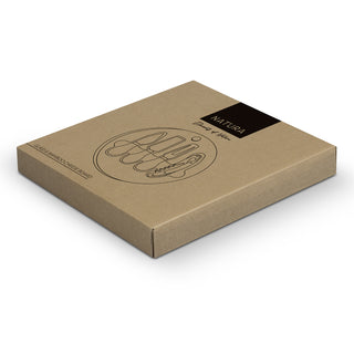 NATURA Glass & Bamboo Cheese Board (Clear/Natural) — Gift Box