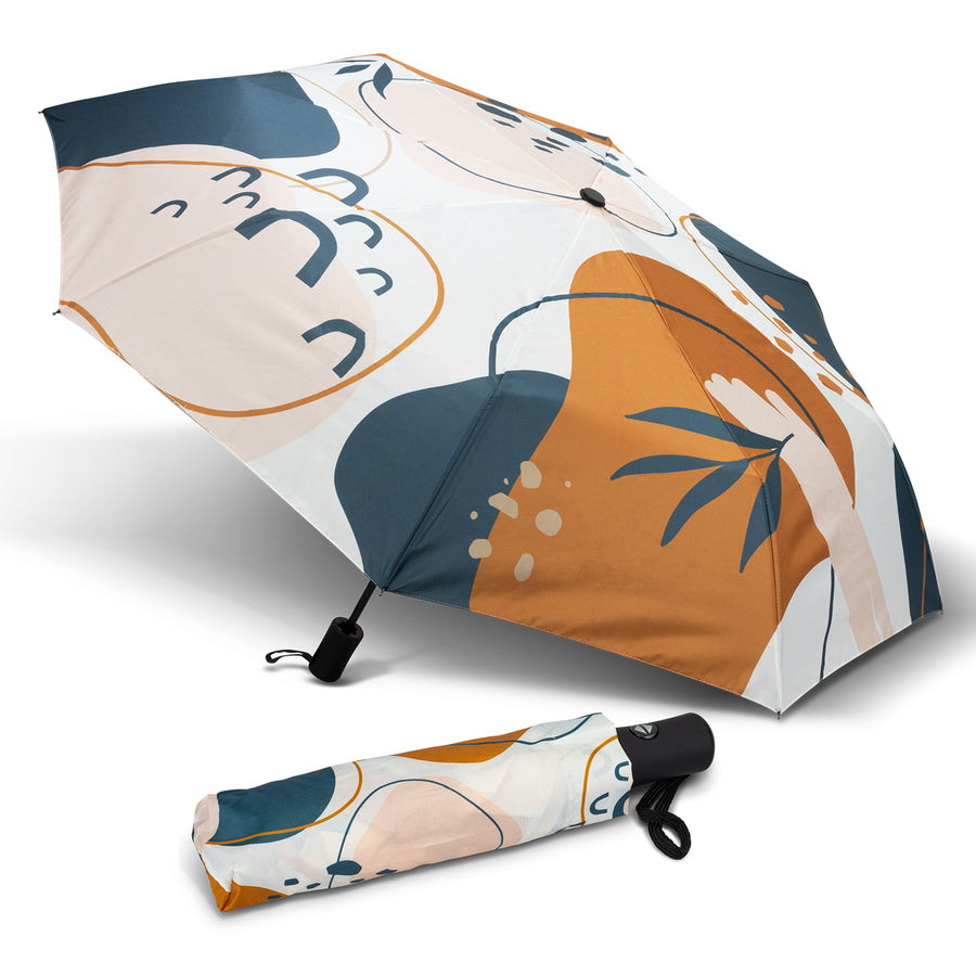 Arc Full Colour Compact Umbrella (White)