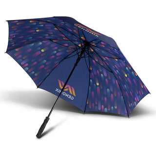 Canopy Full Colour Umbrella (White) — Open