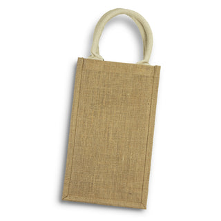 Vineyard Jute Double Wine Carrier (Natural) — Back
