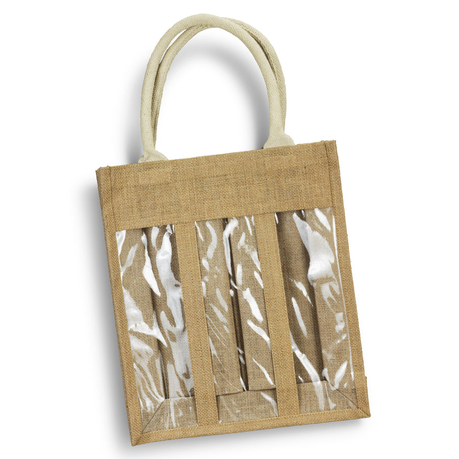 Vineyard Jute Triple Wine Carrier (Natural)