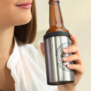 Fjord Vacuum Stubby Cooler (Red) — Feature