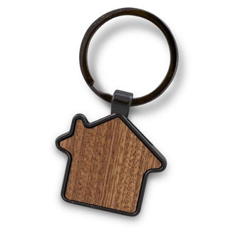 Agogo Santo House Shaped Key Ring (Gunmetal/Dark)