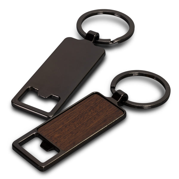 Santo Bottle Opener Key Ring (Silver/Natural)