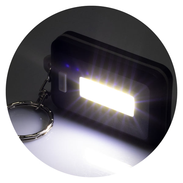 Pulse COB Light Key Ring (Black/Grey)