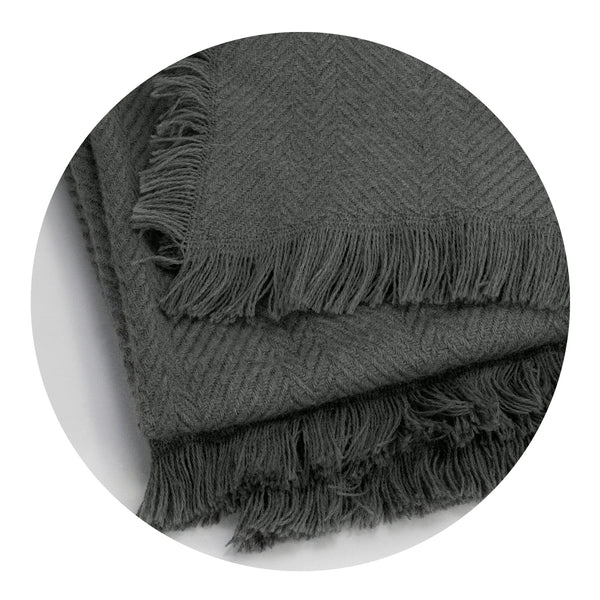 Fjord Throw Blanket (Charcoal)