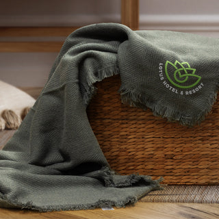 Fjord Throw Blanket (Charcoal) — Feature