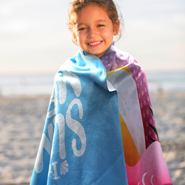 Shore Beach Towel - Full Colour (White)