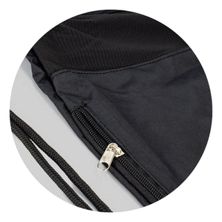 Streak Drawstring Backpack (Black) — Detail