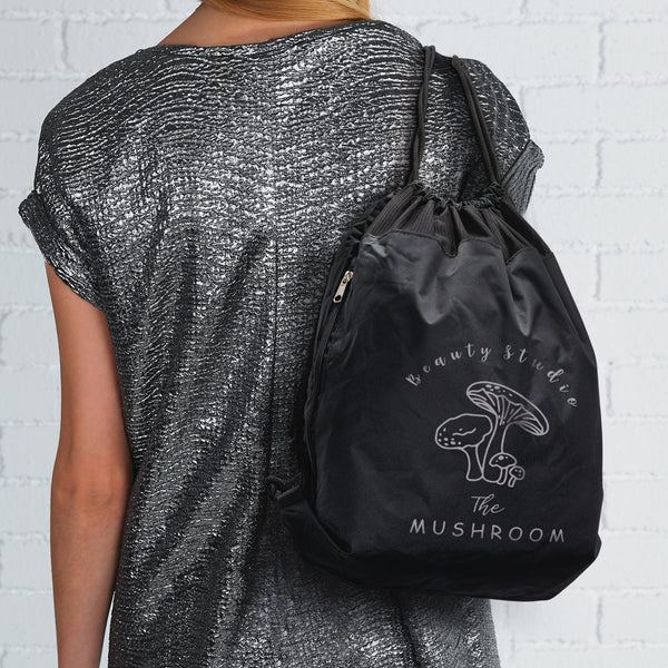 Streak Drawstring Backpack (Black)