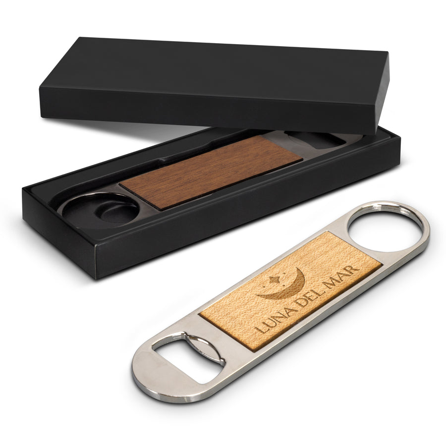 Timber Magnet Bottle Opener (Silver/Natural)