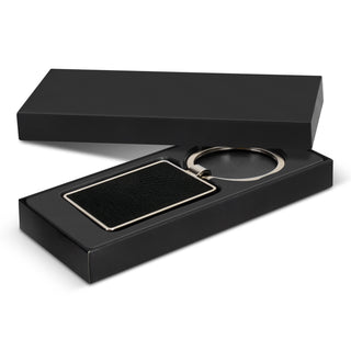 Capulet Key Ring - Rectangle (Black) — Gift Box