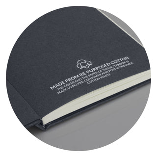Linen Hard Cover Notebook (Black) — Detail