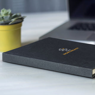 Linen Hard Cover Notebook (Navy) — Feature