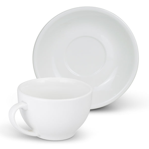 Basin Chai Cup and Saucer (White)