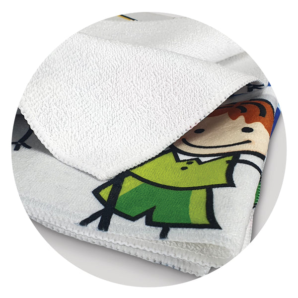 Weft Tea Towel - Full Colour (White)