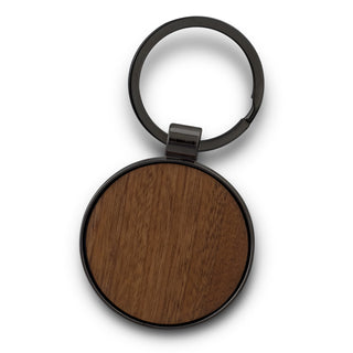 Agogo Santo Key Ring - Round (Gunmetal/Dark)