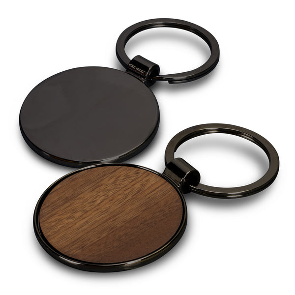Pin Key Ring - Round (Silver/Natural)