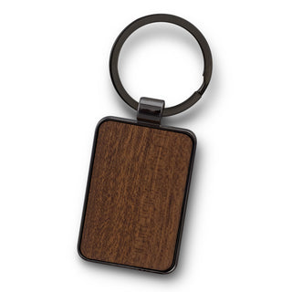 Agogo Santo Key Ring - Rectangle (Gunmetal/Dark)