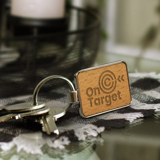 Tack Key Ring - Rectangle (Gunmetal/Dark) — Feature