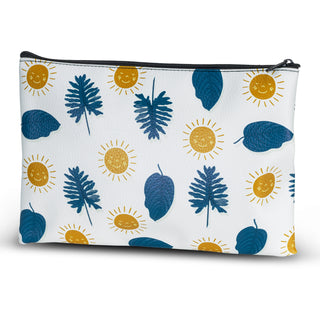 Bloom Cosmetic Bag - Medium (White) — Full Colour