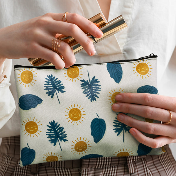 Bloom Cosmetic Bag - Medium (White)