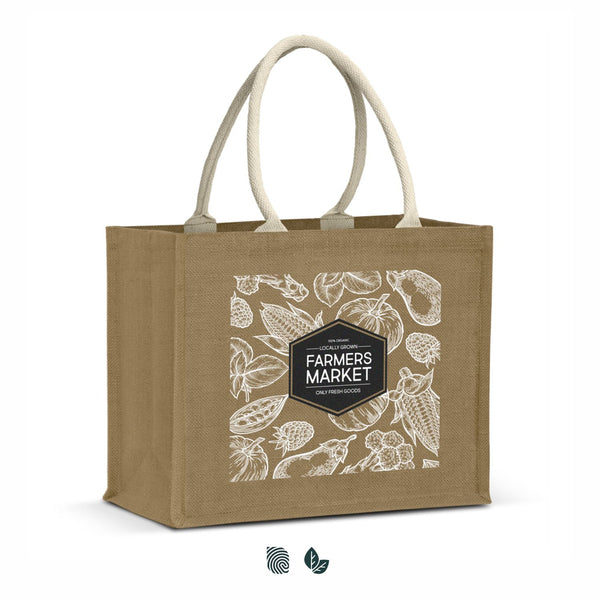 Baize Starch Jute Tote Bag (Natural)