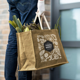 Baize Starch Jute Tote Bag (Natural) — Feature