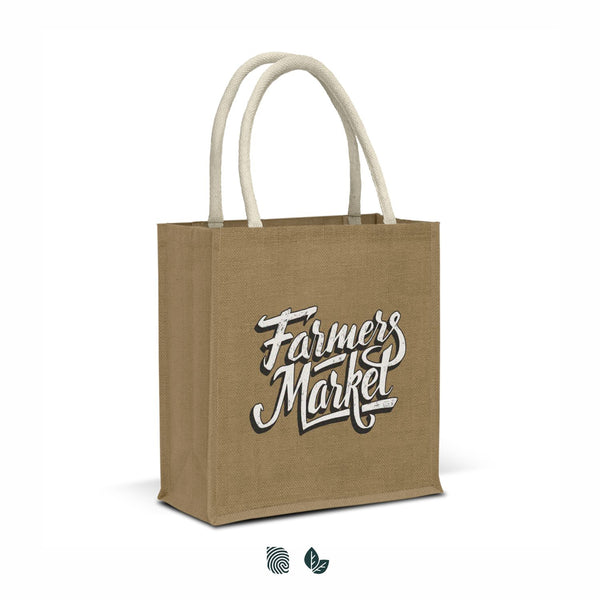Flax Starch Jute Tote Bag (Natural)