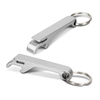 Agogo Snappy Metal Bottle Opener Key Ring (Silver)