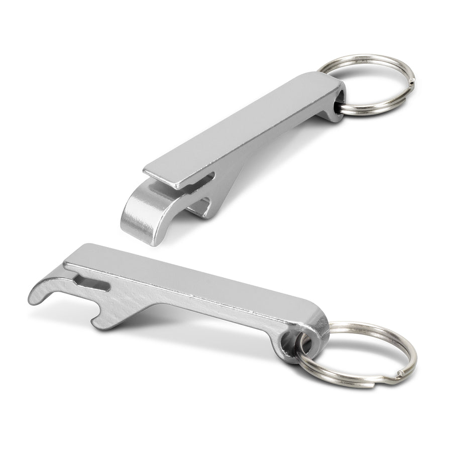 Fob Metal Bottle Opener Key Ring (Silver)