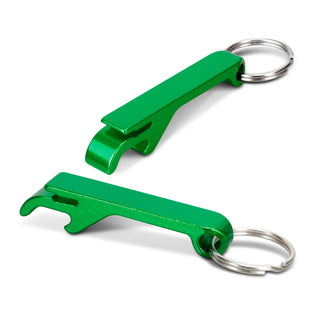 Agogo Snappy Metal Bottle Opener Key Ring (Green)