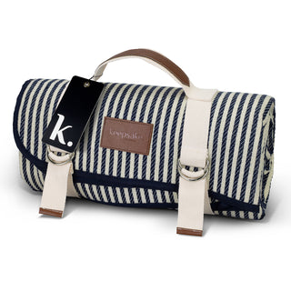 Keepsake Picnic Blanket (Natural/Navy)